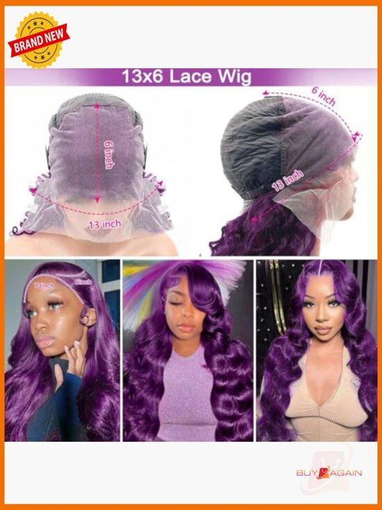 Human Hair 13x6 Lace Front Wig Body Wave 180% Density Glueless HD Lace 22 Inch